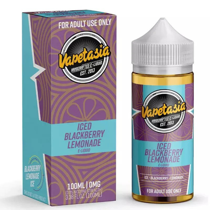 Picture of VAPETASIA E-JUICE 100ML 3MG - ICED BLACKBERRY LEMONADE