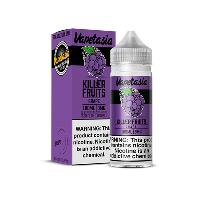 Picture of VAPETASIA E-JUICE 100ML 3MG - KILLER FRUITS GRAPE