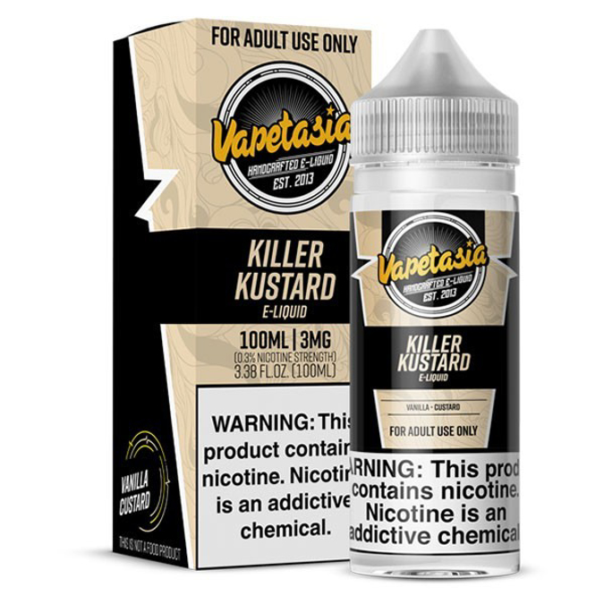 Picture of VAPETASIA E-JUICE 100ML 3MG - KILLER KUSTARD