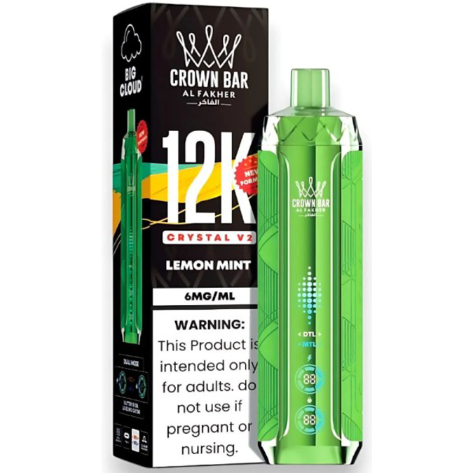 Picture of CROWN BAR DISPOSABLE 12K PUFFS 5CT - LEMON MINT