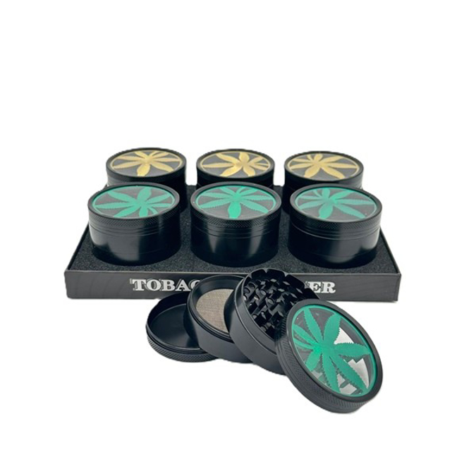 Picture of GRINDER 4 PART 63mm - LEAF MEDALLION GR335