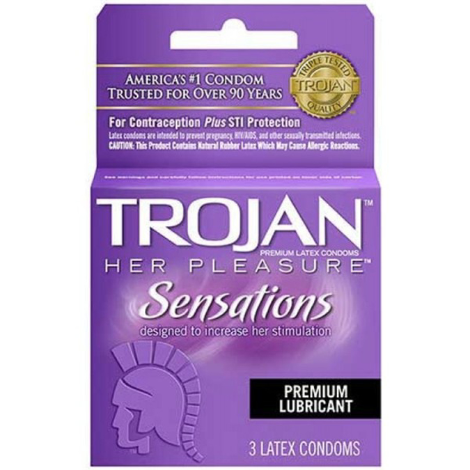 Picture of Trojan Her Pleasure Sensations 6ct