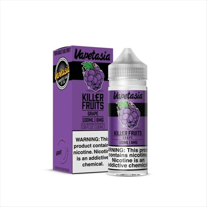 Picture of VAPETASIA KILLER FRUITS E-JUICE 100ML 6MG - GRAPE