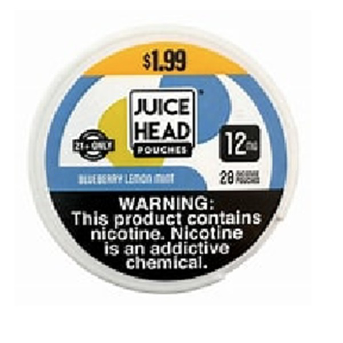 Picture of Juice head nicotine pouches 12mg 5pk - Blueberry lemon mint