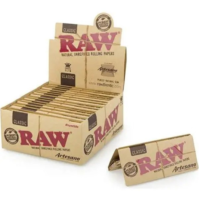 Picture of RAW PAPER CLASSIC BLACK ARTESANO KING SIZE SLIM 15CT