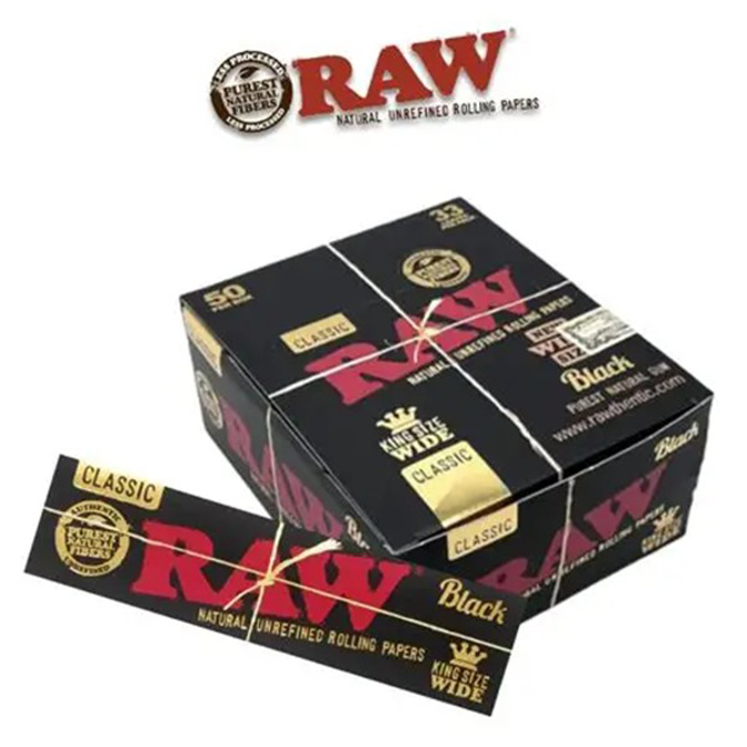 Picture of RAW PAPER CLASSIC BLACK KING SIZE WIDE 33PK 50CT