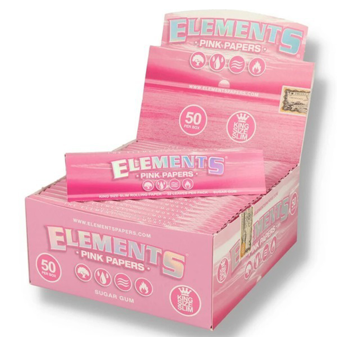 Picture of ELEMENTS RICE PINK 1 1/4" PAPERS 50PK 25CT/BOX