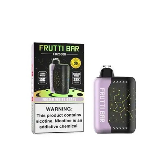 Picture of Frutti Bar Disposable 25k Puffs 5ct/Bx - Frozen White Grape