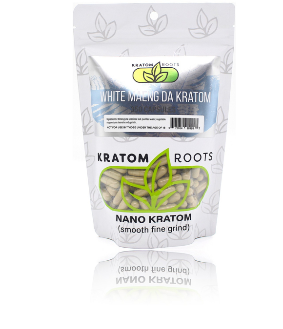 Picture of Kratom roots 350ct capsules - White maeng da