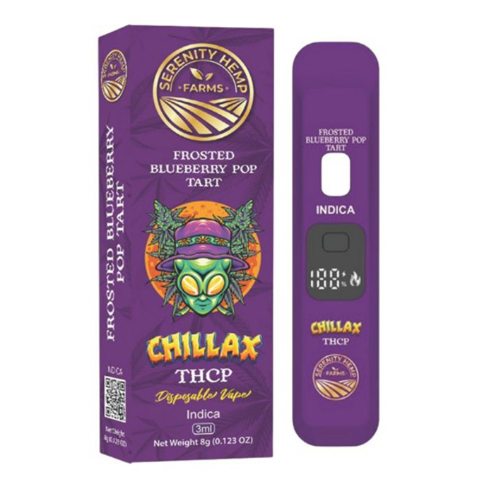 Picture of SERENITY CHILLAX THCP DISPOSABLE 3GM - FROSTED BLUEBERRY POP TART