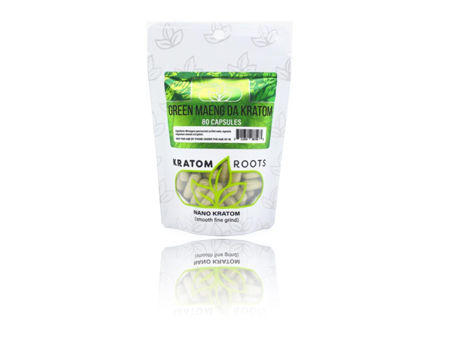 Picture of Kratom roots 80ct capsules - Green maeng da
