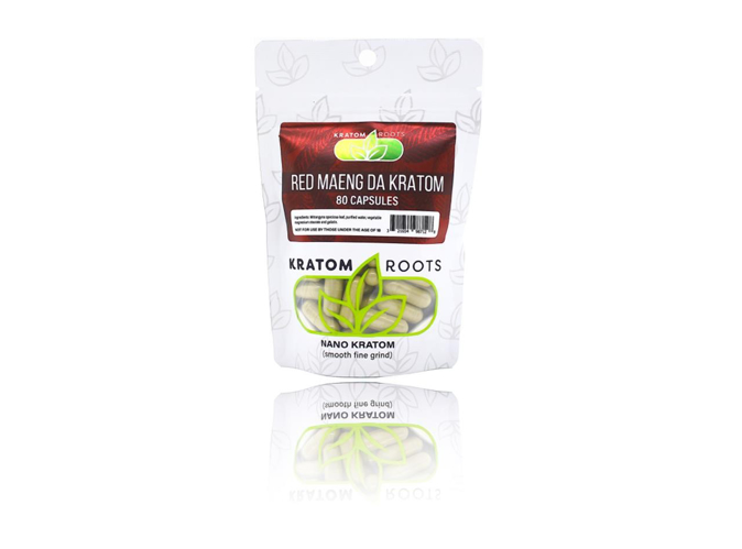 Picture of Kratom roots 80ct capsules - Red maeng da