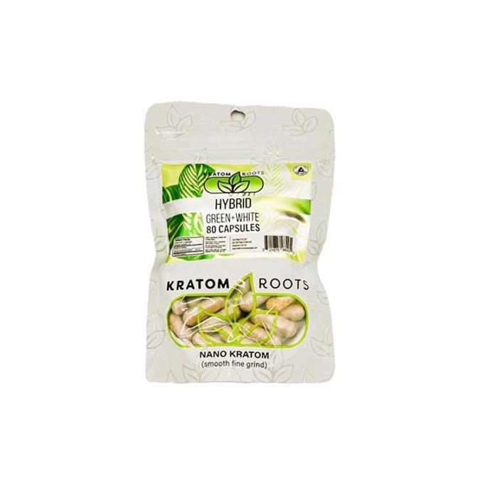 Picture of Kratom roots 80ct capsules - Green+white