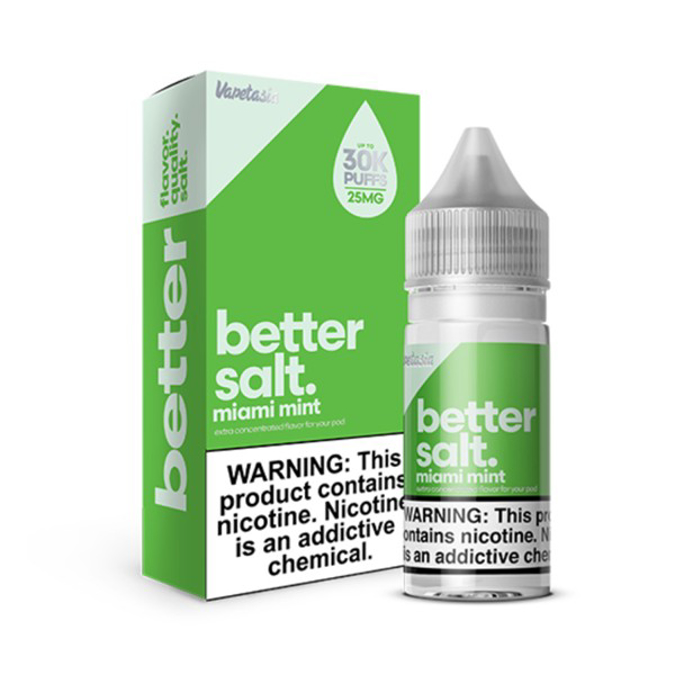 Picture of VAPETASIA BETTER SALT  E-LIQUID 30ML 25MG - MIAMI MINT