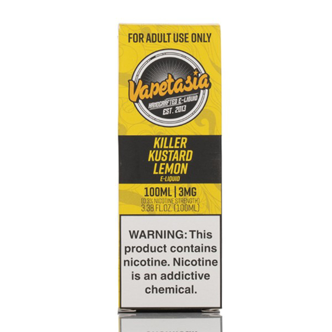 Picture of VAPETASIA KILLER KUSTARD E-LIQUID 100ML 6MG - LEMON
