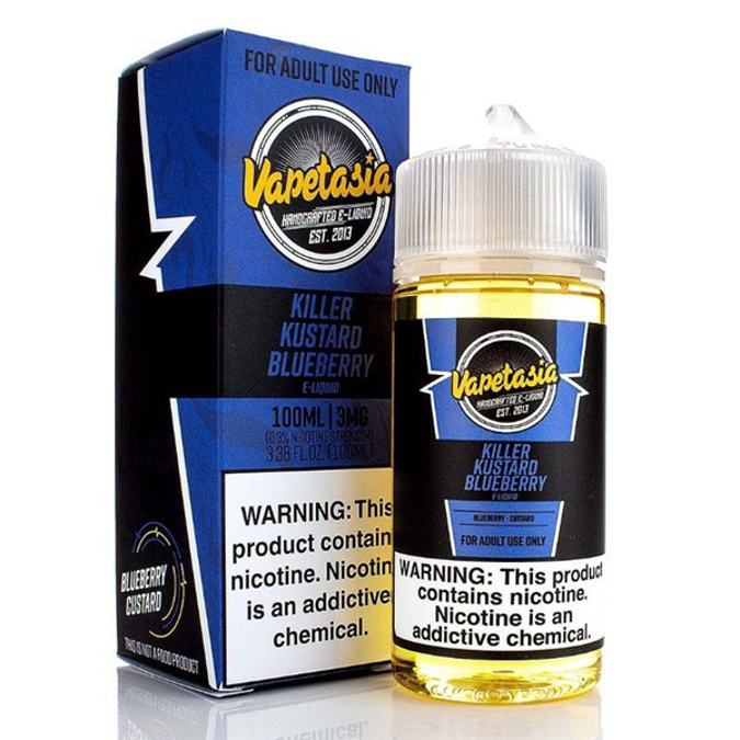 Picture of VAPETASIA KILLER KUSTARD E-LIQUID 100ML 6MG - BLUEBERRY