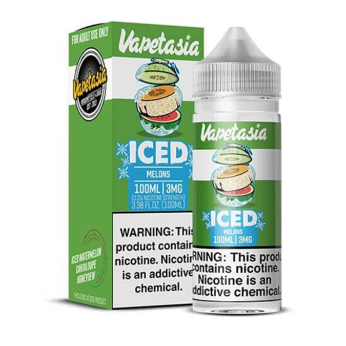 Picture of VAPETASIA KILLER FRUITS E-JUICE 100ML 3MG - ICED MELONS