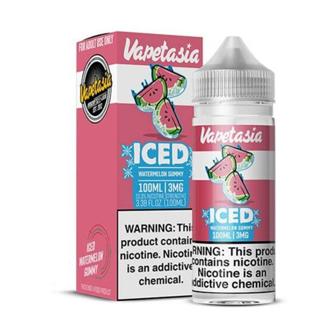 Picture of VAPETASIA KILLER FRUITS E-JUICE 100ML 3MG - ICED WATERMELON GUMMY
