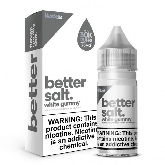 Picture of VAPETASIA BETTER SALT  E-LIQUID 30ML 25MG - WHITE GUMMY
