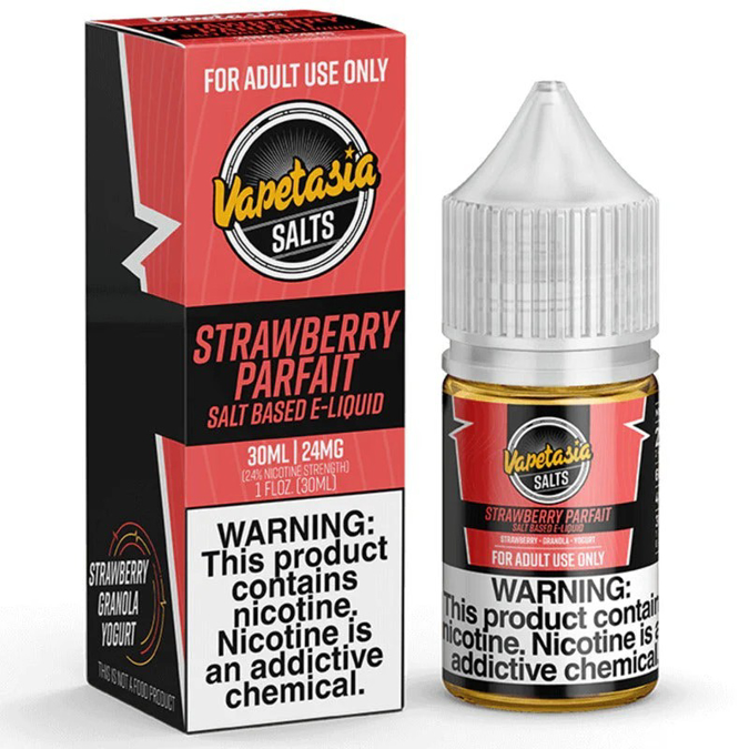 Picture of VAPETASIA  E-LIQUID 30ML 24MG - STRAWBERRY PARFAIT