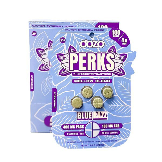 Picture of HYDROX - DOZO PERKS TAB 100MG 4CT - BLUE RAZZ