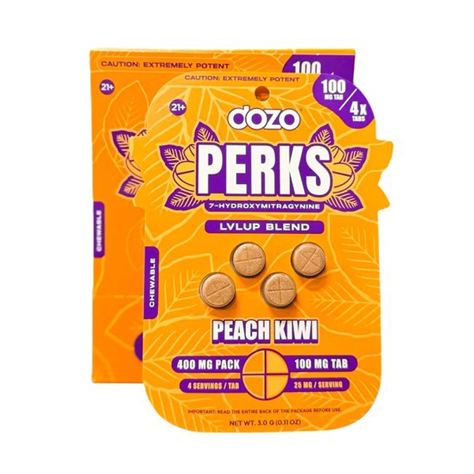 Picture of HYDROX - DOZO PERKS TAB 100MG 4CT - PEACH KIWI