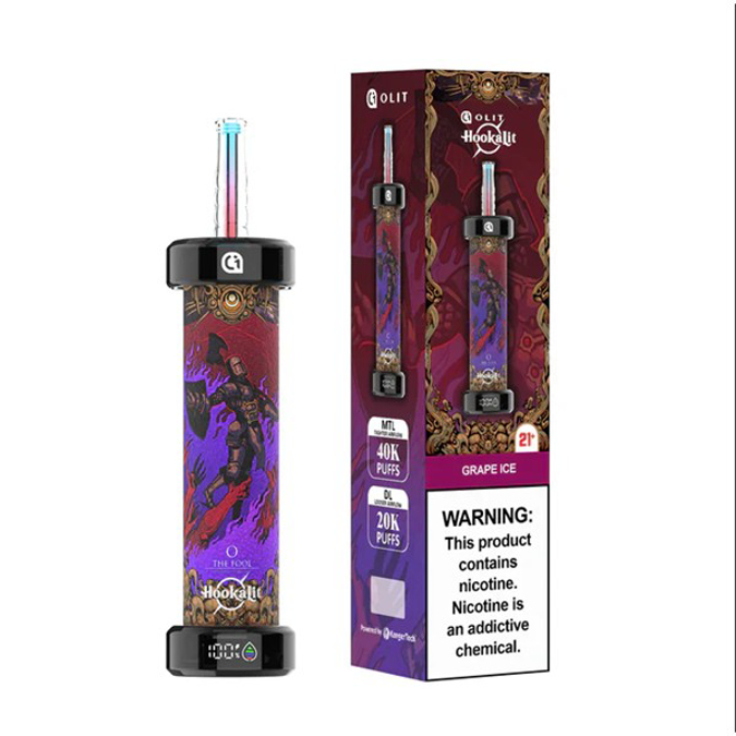 Picture of OLIT HOOKALIT DISPOSABLE 40K PUFF 5CT - GRAPE ICE