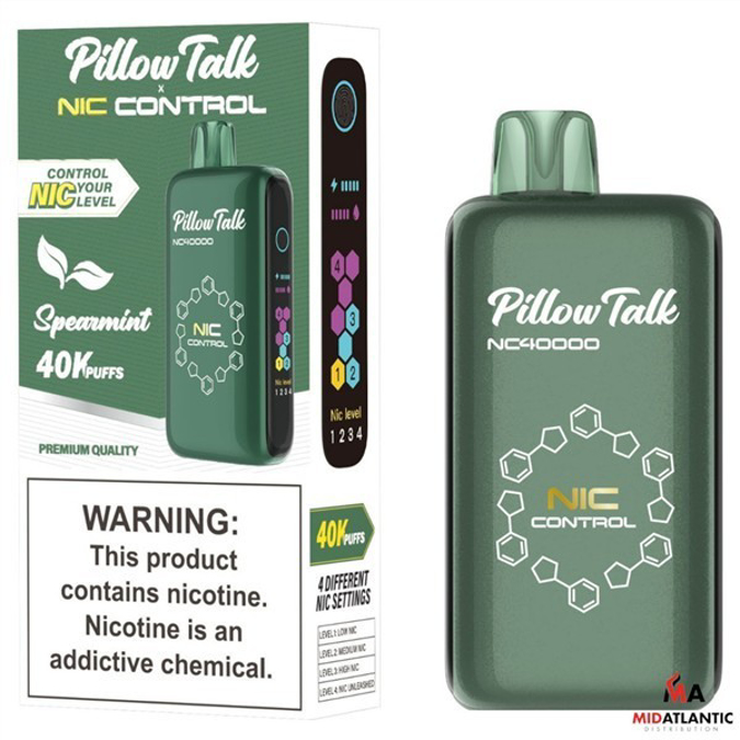 Picture of Pillow Talk Nic Control Disposable 40k 5ct- Spearmint
