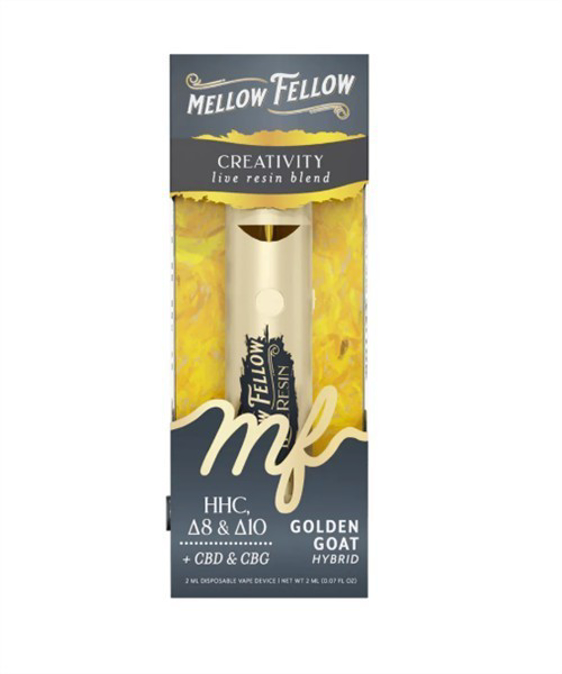 Picture of MELLOW FELLOW LIVE RESIN 2ML DISPOSABLE - GOLDEN GOAT