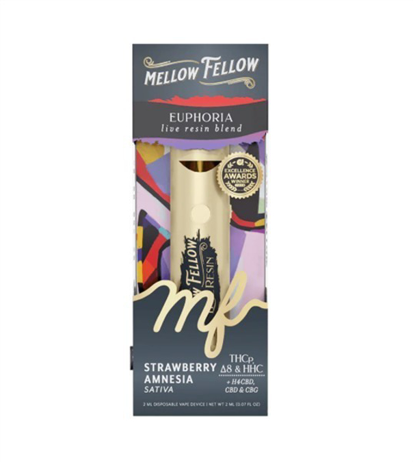 Picture of MELLOW FELLOW LIVE RESIN 2ML DISPOSABLE - STRAWBERRY AMNESIA