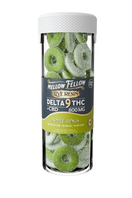 Picture of MELLOW FELLOW GUMMIES LIVE RESIN D9 800MG - APPLE RINGS
