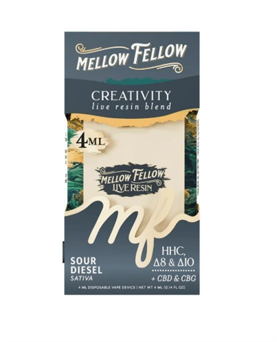 Picture of MELLOW FELLOW 4ML LIVE RESIN DISPOSABLE - SOUR DIESEL