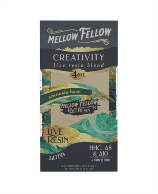 Picture of MELLOW FELLOW 4ML LIVE RESIN DISPOSABLE - AMNESIA HAZE