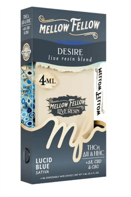 Picture of MELLOW FELLOW 4ML LIVE RESIN DISPOSABLE - LUCID BLUE