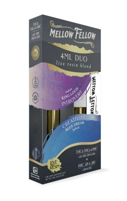 Picture of MELLOW FELLOW  4ML DUO LIVE RESIN CARTRIDGE - BLUE DREAM