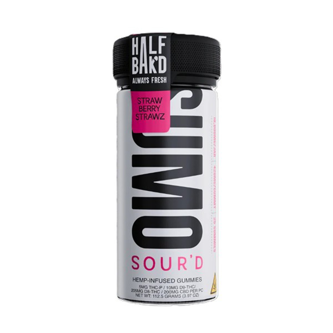 Picture of HALF BAK'D SOURD GUMMIES SUMO 10000MG 25CT/JAR - STRAW BERRY STRAWZ