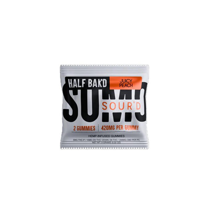 Picture of HALF BAK'D SOURD GUMMIES SUMO 420MG 2PK 30CT/BOX - JUICY PEACH