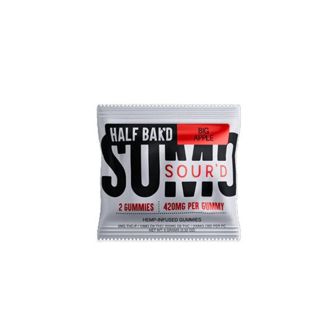 Picture of HALF BAK'D SOURD GUMMIES SUMO 420MG 2PK 30CT/BOX - BIG APPLE