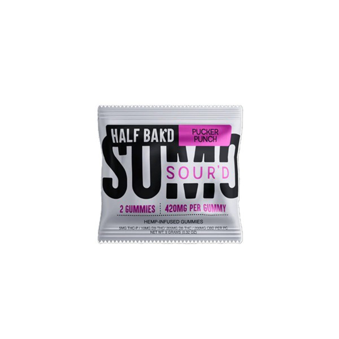 Picture of HALF BAK'D SOURD GUMMIES SUMO 420MG 2PK 30CT/BOX - PUCKER PUNCH