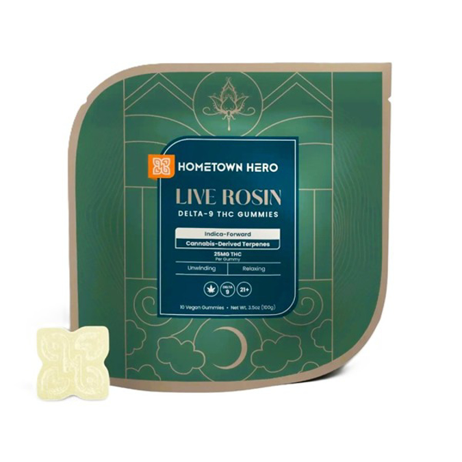 Picture of HOMETOWN HERO D9 GUMMIES 25MG 10CT - INDICA