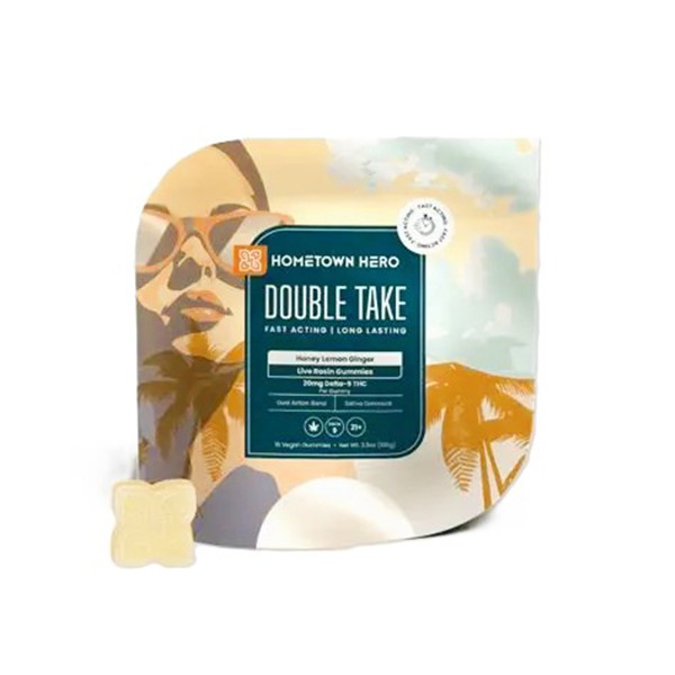 Picture of HOMETOWN GUMMIES DOUBLE TAKE 20MG 10CT - HONEY LEMON GINGER