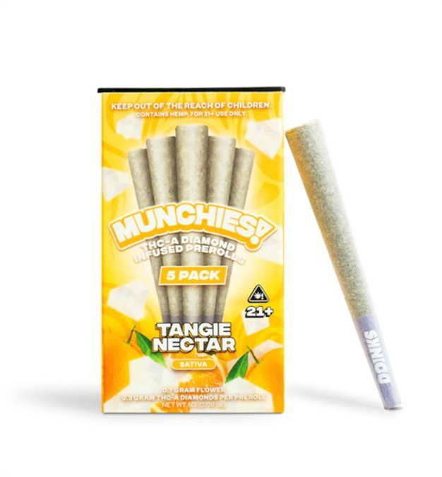Picture of Munchies Pre Rolls 5PK Infused Diamonds THCA-Tangie Nectar