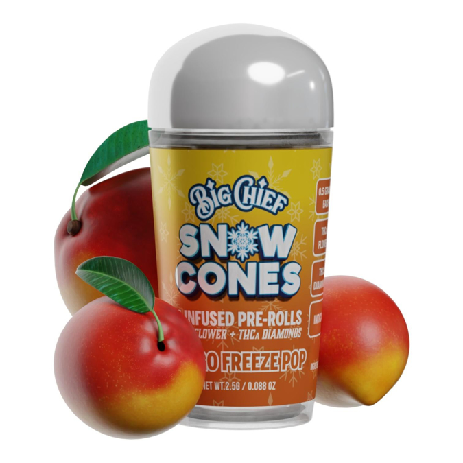 Picture of Big Chief Snow Cones Pre-rolls 2.5g - Mango freeze pop