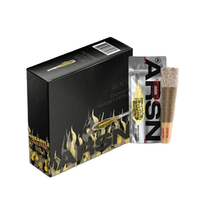 Picture of ARSN TWIN FLAME HASH HOLE PREROLLS 2GM 2CT - PINEAPPLE DOLE WHIP