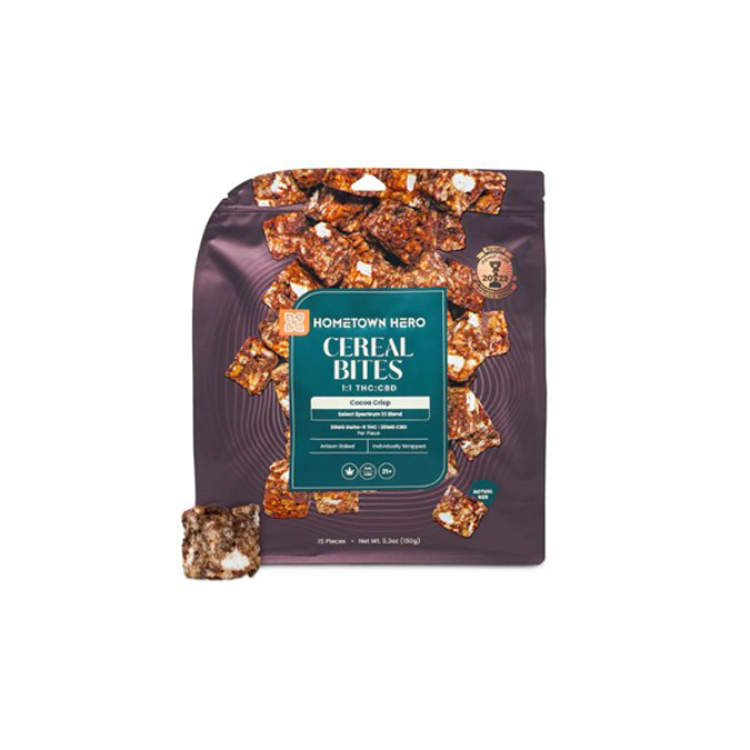 Picture of HOMETOWN HERO CEREAL BITES 20MG 15CT - COCOA  CRISP