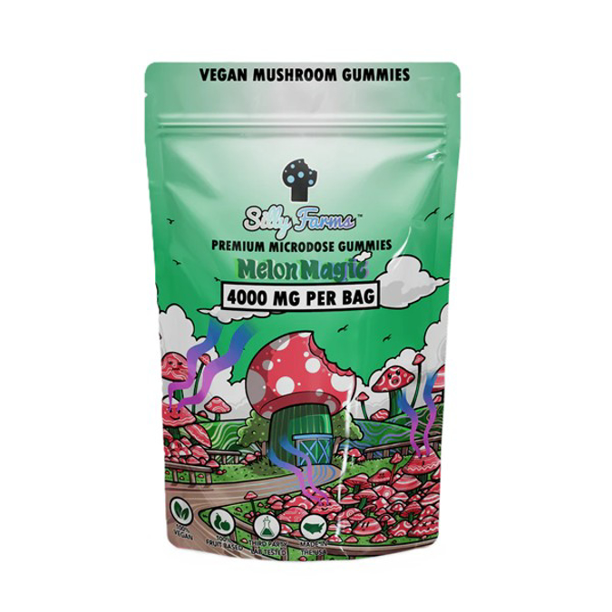 Picture of SILLY FARM VEGAN MUSHROOM GUMMIES 500MG 8CT/BAG - MELON MAGIC