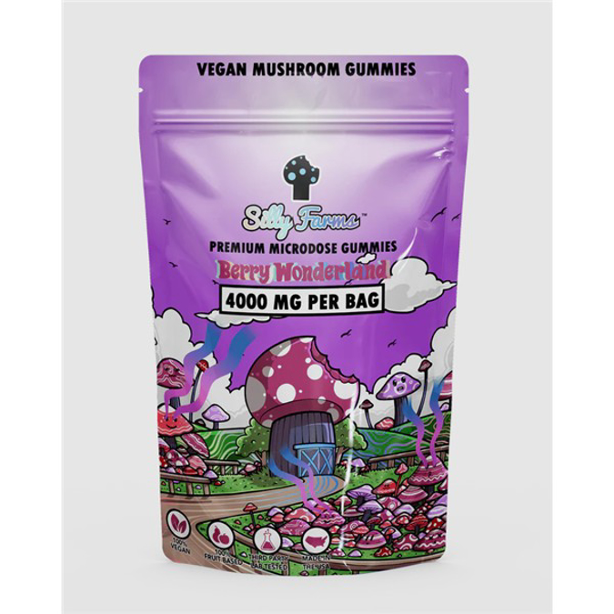 Picture of SILLY FARM VEGAN MUSHROOM GUMMIES 500MG 8CT/BAG - BERRY WONDERLAND