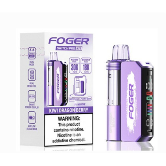 Picture of Foger Disposable kit Switch Pro 30,000 Puffs 5ct/bx - Kiwi Dragon Berry