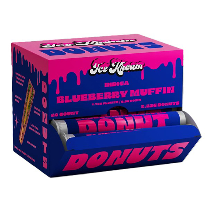 Picture of ICE KREAM DONUT PREROLLS 2.25GM 20CT - BLUEBERRY MUFIN