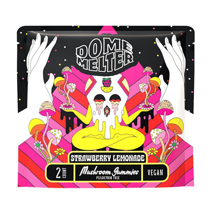 Picture of DOME MELTER MUSHROOM GUMMIES VEGAN 2CT/PACK 20/BOX - STRAWBERRY LEMONADE